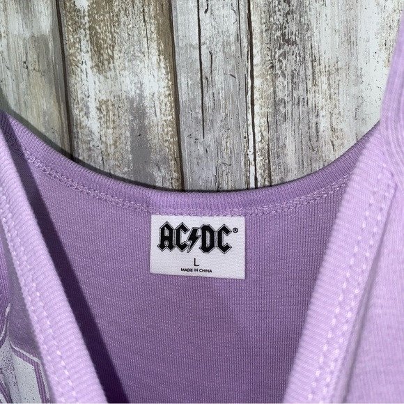 NWT AC/DC Purple Fitted Ribbed Dress - Picture 6 of 7
